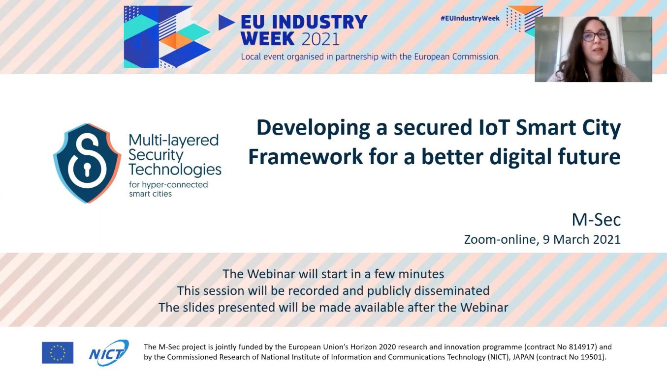 Shaping Europe’s digital future through a secured smart city framework – recapping M-Sec’s local EU Industry Week 2021 online event